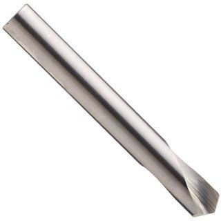 Chicago Latrobe 790 Solid Carbide Spotting Drill Bit, Regular Length, Uncoated (Bright) Finish, Round Shank, Right Hand Spiral Flute, 120 Degree Conventional Point, 1/4" Size Jobber Drill Bits