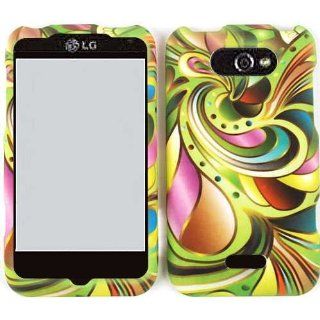 ACCESSORY MATTE COVER HARD CASE FOR LG MOTION 4G MS 770 SWIRL BURST: Cell Phones & Accessories