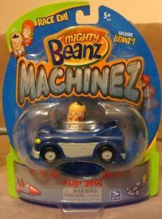 Mighty Beanz Machinez Set: Special Edition Cruizer Bean #350 & Blue Car: Toys & Games