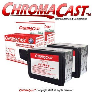 ChromaCast 793 5 2 Pack Premium Compatible Postage Meter Ink Cartridge   Replacement for Pitney Bowes 793 5   Compatible with Pitney Bowes DM100i, DM200L, P700: Electronics