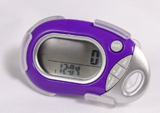 Pedusa PE 771 Tri Axis Multi Function Pocket Pedometer (Purple with Holster/Belt Clip): Health & Personal Care