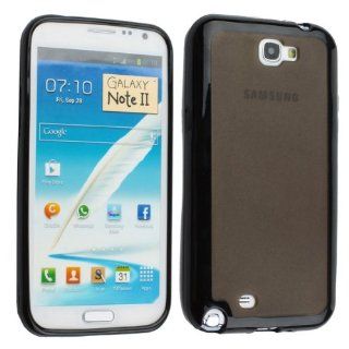Black Plastic TPU Case Cover for Samsung Galaxy Note II 2 N7100: Cell Phones & Accessories