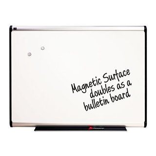 Premium Dry Erase Board, Porcelain/Steel, 72 x 48, White/Aluminum Frame : Office Products