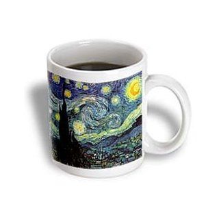 3dRose Photo of Most Famous Van Gogh Painting Starry Night Ceramic Mug, 15 Ounce: Kitchen & Dining