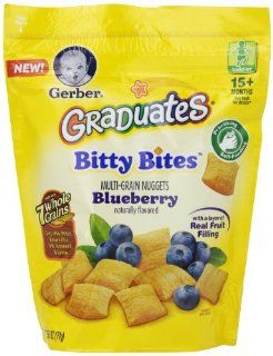 Gerber Graduates Bitty Bites, Blueberry, 4 Count, 2.50 Oz : Baby Snack Foods : Grocery & Gourmet Food