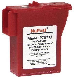 NuPost NPTK700 Compatible Red Ink Cartridge Replacement for Pitney Bowes Postage Meter 797 0, 797 M, 797 Q (Red): Electronics