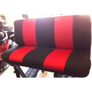 FH FB102R012 Classic Bench Car Seat Cover Red / Black: Automotive