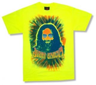 Zion Adult Jerry Garcia "Psychedelic" Neon T Shirt: Clothing