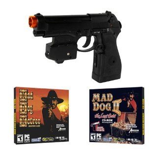 EMS Top Gun 3 Mad Dog McCree PC Game Pack   Wireless Light Gun for PC, MAME, PS2, PS3, and XBOX on ANY Display Including CRT, LCD, Plasma, HD TVs and Projectors!: Computers & Accessories
