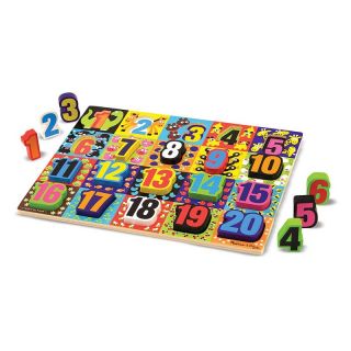 Melissa and Doug Jumbo Chunky Puzzle Set   Numbers and Alphabet   Learning Aids