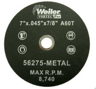 Weiler   Vortec Pro Type 1 Thin Cutting Wheels 7" X .045" Type 1 Cut Off Wheel A60T: 804 56275   7" x .045" type 1 cut off wheel a60t: Home Improvement