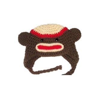 Sweet Lullabiez Handmade Tan & Brown Sock Monkey Beanie Size 6 12 Months : Infant And Toddler Hats : Baby