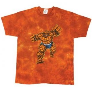 Fantastic 4   Mens Thing Charge Tie Dye T shirt Medium Orange: Clothing