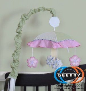 GEENNY Musical Mobile For Boutique Lauren's Garden 13 PCS Crib Bedding Set : Baby
