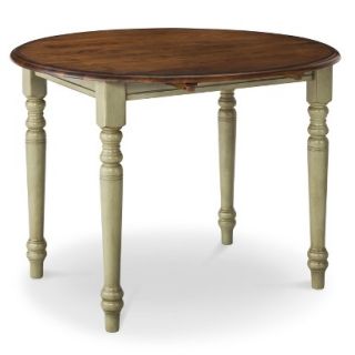 Dining Table: Mulberry 42 Round Drop Leaf Table   Pistachio