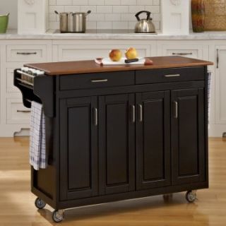 Home Styles Create a Cart   Black Finish   4 Doors   Kitchen Islands and Carts