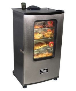 Masterbuilt Electric 40 in. Stainless Steel Digital Electric Smoker with Window and Remote   BBQ Smokers