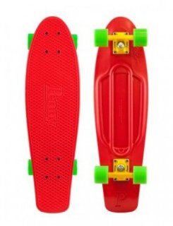 Penny NICKEL Skateboard RED/YELLOW/GREEN RASTA Plastic Molded Cruiser 27 : Standard Skateboards : Sports & Outdoors