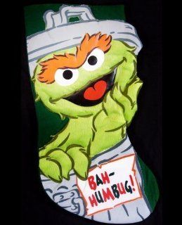 17' Sesame Street Oscar the Grouch BAH HUMBUG! Christmas Stocking : Other Products : Everything Else