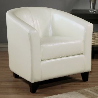 Studio Armchair   White   Leather Club Chairs
