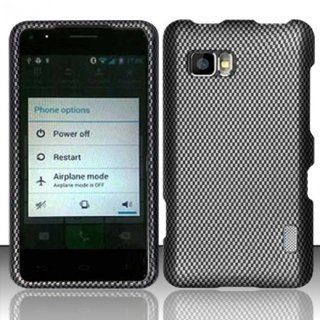 LG Cayenne / Mach LS860 Case (Sprint / Boost Mobile) Classy Carbon Fiber Design Hard Cover Protector with Free Car Charger + Gift Box By Tech Accessories: Cell Phones & Accessories