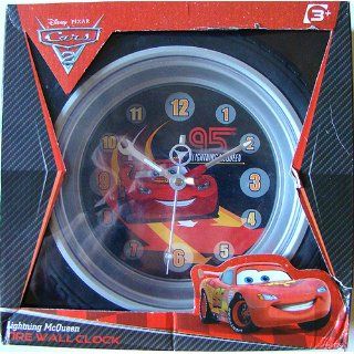 Disney Pixar Cars 2 Lightning McQueen Tire Wall Clock  