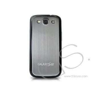 Metallic Battery Door Housing Case for Samsung Galaxy S3 i9300   Black Gray Cell Phones & Accessories