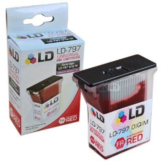 LD © Compatible Replacement for Pitney Bowes Fluorescent Red 797 Q inkjet cartridge for the MailStation 2.: Electronics
