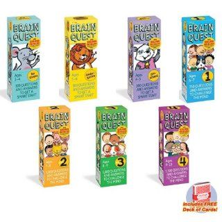 Ultimate Brain Quest Combo  Includes for threes, preschool, kindergarten and grades 1 4 with free deck of standard playing cards: Toys & Games