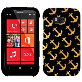 Nokia Lumia 822 Gold Anchors Phone Case Cover: Cell Phones & Accessories