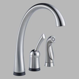Delta Pilar 4380T DST Single Handle Kitchen Faucet with Side Spray and Touch2O Technology   Kitchen Faucets