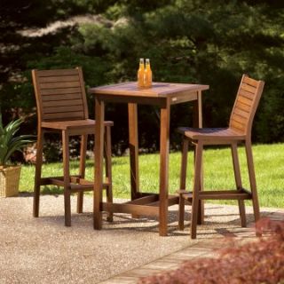 Oxford Garden Dartmoor 28 in. Square Bar Height Patio Dining Table Set   Patio Dining Sets