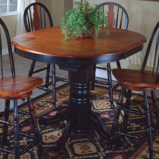 Sunset Trading Oval Cafe Counter Height Table with Butterfly Leaf   Dining Tables