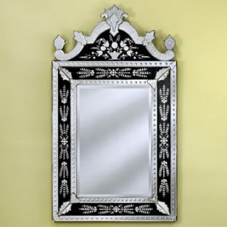 Small Natashe Black Venetian Wall Mirror   25.5W x 43.5H in.   Wall Mirrors