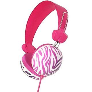 DGL Hype HY 825 DJ ZBR Pink Zebra Animal Wild 3.5mm Stereo Headphones DJ Style Electronics
