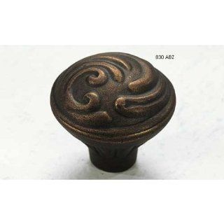 Schaub & Co. 830 ABZ Arcadia 1 3/8" Round Knob   Ancient Bronze   Cabinet And Furniture Knobs  