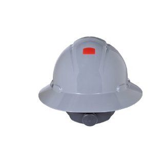 3M Full Brim Hard Hat H 808V UV, 4 Point Ratchet Suspension, Vented and Uvicator, Gray: Hardhats: Industrial & Scientific