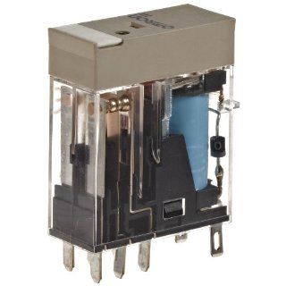 Omron G2R 2 SND DC6(S) General Purpose Relay, LED Indicator and Diode, Plug In Terminals, Double Pole Double Throw Contacts, 87 mA Rated Load Current, 6 VDC Rated Load Voltage: Electronic Relays: Industrial & Scientific
