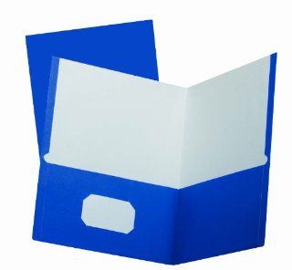 Oxford School Grade Twin Pocket Folders, 25 Per Box, Blue (50754 ) : Business Report Covers : Office Products