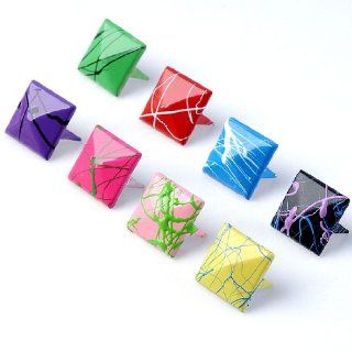 Colorful Square Pyramid Spike Studs Punk Rock Shoes Clothes Leather Craft DIY