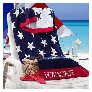 Personalized Beach Towels   Patriotic Stars : Sports Fan Beach Towels : Sports & Outdoors
