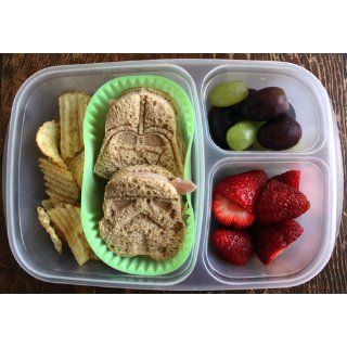 Easylunchboxes 3 Compartment Bento Lunch Box Containers "Classic" (Set Of 4). Bpa Free. Easy Open Lids (Not Leakproof) Kitchen & Dining