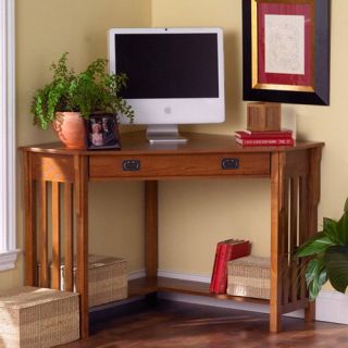 Southern Enterprises Mission Oak Corner Computer Desk   Desks