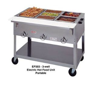 Duke EP302 2081 Portable Steamtable w/ 2 Exposed Hot Wells & Carving Board, 208/1 V, Each: Kitchen & Dining