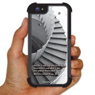 iPhone 5 BruteBoxTM Case   Martin Luther King Jr. Quote   "Faith is the first step"   2 Part Rubber and Plastic Protective Case: Cell Phones & Accessories