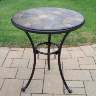 Oakland Living Stone Art 24 in. Patio Bistro Table   Patio Tables