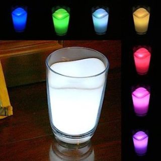Glowing Milk Cup Design 7 Colors Changing Night Light Home Decoration (3xAAA)   Led Household Light Bulbs  