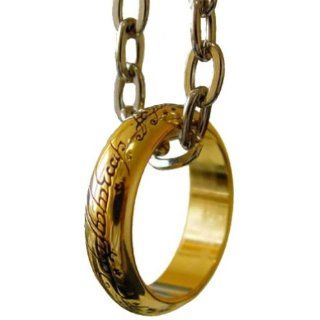 Noble Collection   Lord of the Rings Ring The One Ring (gold plated): Jewelry