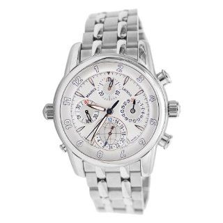 Maurice Lacroix Masterpiece Chrono Globe MP6398 SS002 831 43mm Automatic Silver Steel Bracelet & Case Anti Reflective Sapphire Men's Watch: Watches