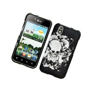 LG Marquee LS855 LG855 Ignite 855 Majestic US855 L85C Black White Skull Angel Cover Case: Cell Phones & Accessories
